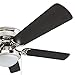 Harbor Breeze Armitage 52-in Brushed Nickel Indoor Flush Mount Ceiling Fan with Light Kit