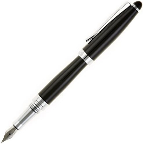 Nemosine Neutrino Fountain Pen, 1.1 mm Calligraphy German Nib, Jet Black (NEM-NEU-04-11) by Nemosine