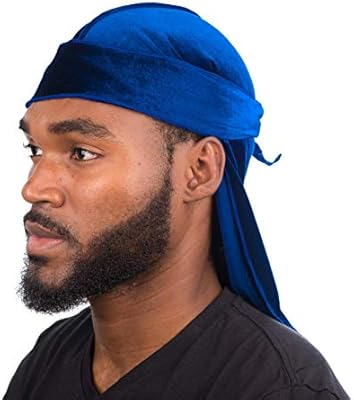 Black Money Velvet Durag Premium Quality Colored Bandana For