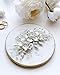 Wedding Hair Accessories Bridal Hair Comb Pearl Silver and White Floral Hair Pin Headpiece - For Brides and Bridesmaids