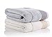 Taprilt Durable Antibacterial Bamboo & Cotton, Bath Towels, 450Gsm, Set of 2, (Beige, Blue)