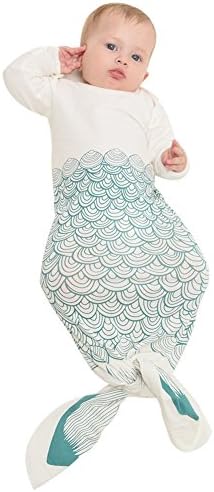 Baby Sleeping Bags Swaddle Newborn Sleeping Clothes Cute Mermaid Unisex Sleepsack Long Sleeve Wearable Blanket Green Mermaid Tail 12 Months