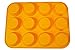 Yellow 12 Cup Silicone Muffin/Cupcake Pan with Recipe eBook (14) by Bear Bakeware, Non-stick, BPA-free, Dishwasher Friendly, FDA Approved 100% Food Grade Silicone