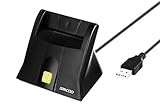 Saicoo DOD Military USB Common Access CAC Smart Card Reader, Compatible with Mac Os, Win (Vertical Version)
