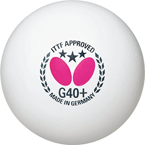 Butterfly G40+ 3 Star Table Tennis Balls (6 Pack) - White - ITTF Approved