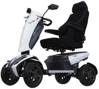 S12S Vita Sport Luxury 4 Wheel Heavy Duty Electric Power Scooter with Suspension with LCD LED Sport Package Warranty: None, Color: Orange
