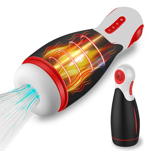 Masturbâteur Homme Succion Électrique, Seekiblizz Appareils Masturbateurs Cup avec 3 Succion 3 Compression 10 Vibration Mode et Audio Heating Fonction USB Chargement Sextoy Pour Homme Adulte Couple