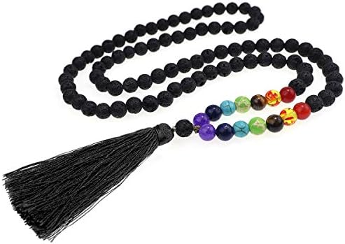 激安価格と即納で通信販売 溶岩ビーズネックレス エッセンシャルオイルディフューザーストランドネックレス ロングヨガストーンネックレス メンズ レディース