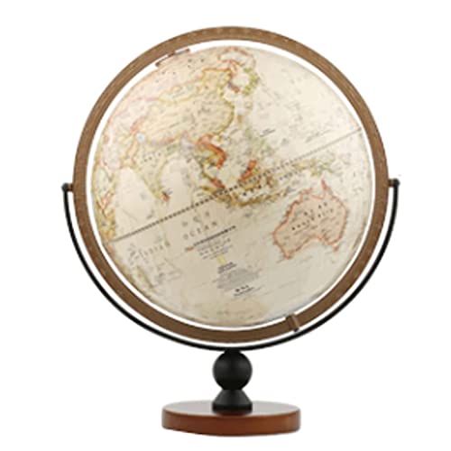 JDXQBLD Practical Globe 720° Rotating Globe Antique World Globes Desktop Politics Geographic Globes for Students School Learning Globes Educational Tools