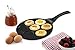 Gourmia GPA9515 Blini Pan With Induction Bottom Nonstick Silver Dollar Pancake Maker Features 7-Mold 100% PFOA free non-stick coating