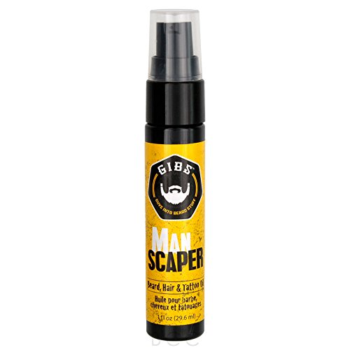 GIBS Grooming Manscaper Beard Hair & Tattoo Oil, 4 fl. oz.