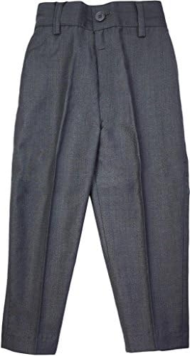 Armando Martillo Boys Flat Front Elastic Waist Dress Pants (Regular & Husky Fits) - Medium Gray, 12