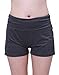 HDE Women's Maternity Yoga Shorts Stretch Pregnancy Shorts Fold Over Waistband (Charcoal Gray and Charcoal Gray, Large)
