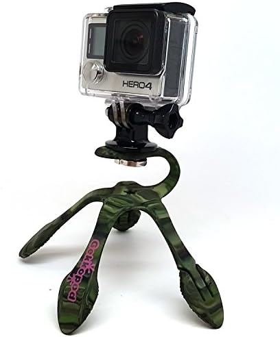 Gekkopod GoPro &amp; Smartphone Mount - Portable and Extremely Flexible Mount that can be Set, Wrapped, Hung, Clung and Submerged Practically Anywhere - 2 adapters, one for GoPro and one for Smartphones