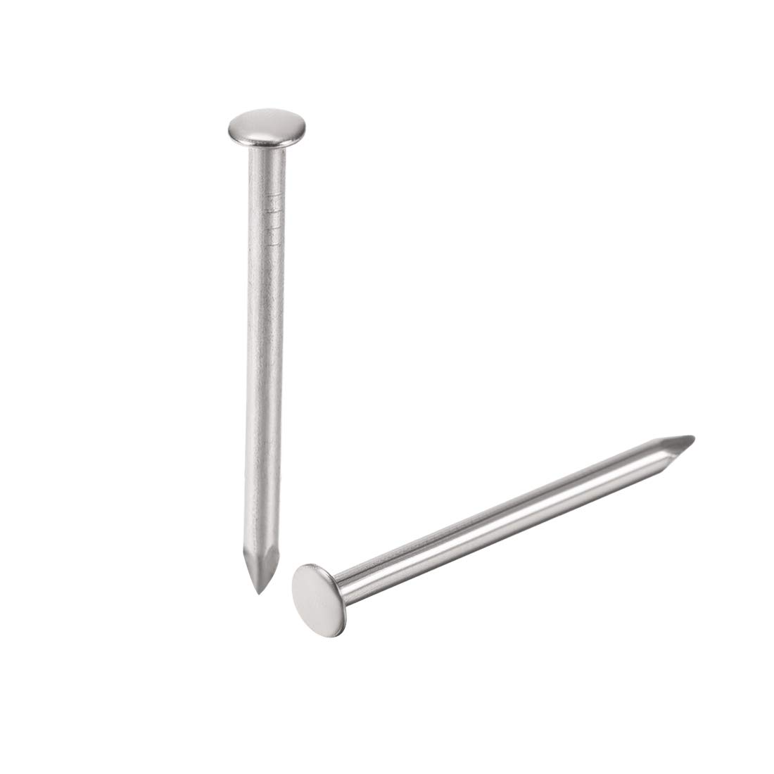 sourcing map Small Tiny Hardware Nails Carbon Steel 1.4X19mm(DXL) for DIY Decorative Wooden Boxes Accessories Silver Tone 500pcs