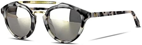 Orange Hudson Sunglasses Classic Crystal Tortoise Acetate Sunglasses 100% UV Block Lenses