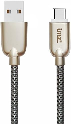 IMZ Zinc Alloy (3FT) Metal Steel Braided, USB-C to USB 2.0 Fast Charging &amp; Data Transfer Cable for Google Pixel, LG G6 V20 G5, Nintendo Switch, Samsung Galaxy S8 Plus, New Macbook More (Black)