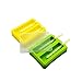 Helpcook Silicone Popsicle Molds Ice Pop Molds with Lid, BPA-Free, Set of 2 Different Shapes, Yellow and Green