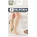 Truform Short Length Surgical Stockings, 18 mmHg Compression for Men and Women, Reduced Length, Closed Toe, Beige, Medium - Short Length
