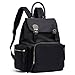 HaloVa Diaper Bag, Women's Backpack, Fashion Maternity Mom Back Pack, Waterproof Travel Backpack, Large Capacity Baby Nappy Bag, Black