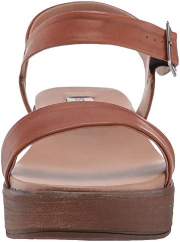 aida cognac leather flatform sandals