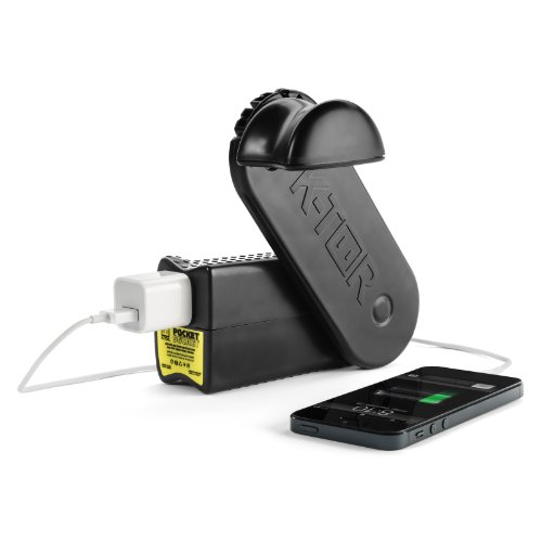 K-Tor 120 Volt 10 Watt Emergency Hand Crank Generator, Pocket Socket 2, Charges All Portable Electronics, All Cell Phones Including All Makes of Apple Products, Sturdy Build, Made in the USA
