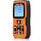 Laser Measure 262Ft M/In/Ft Lomvum Mute Laser Distance Meter with 2 Bubble Levels, Backlit LCD and Pythagorean Mode, Measure Distance, Area and Volume - Carry Pouch and Battery Included