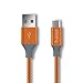 IMKEY® Premium 10 Feet Tangle-Free Braided Micro USB 2.0 Sync Data Fast Charging Cable For Samsung Galaxy S7/ S6 / Edge, S4/ S3/ Note 5 / 4 / 2,Google Nexus,LG,HTC,Nokia,Blackberry And More - (Orange)