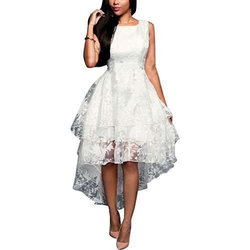 Shinieny Womens Organza Sleeveless Hi Lo Tank Top Midi Gown | Desertcart  Trinidad and Tobago