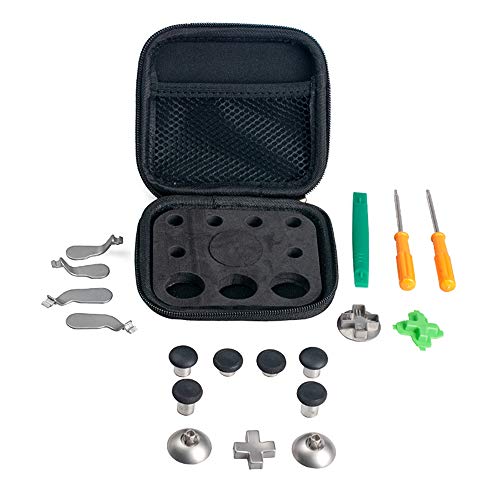 RGEEK Elite Kit for Xbox One Elite Controller Accessory (6 Different Metal Analog Sticks, 4 Paddles and 2 D-Pads, 2 Magnetic Base, T8 T6 Torx ScrewdriverRepair Kits Parts