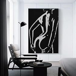 Black And White Woman Nude Erotic Aesthetic Poster
