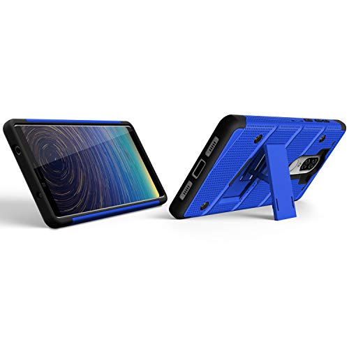 ZIZO Bolt Series Coolpad Legacy Case Military Grade Drop Tested with Full Glass Screen Protector Holster Kickstand Blue Black - Thumbnail 6