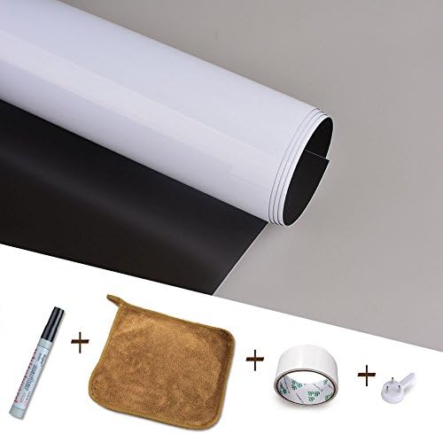 Magjump Dry Eraser whiteboard For Kids Adult Can Magnetic Iron Steel Substance Ferreous Layer Chalkboard For Wall ,DIY Adjustable Adhensive Size (White, 70" x 47")