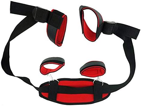 REDQIN All Purpose Effort-Saving Soft Webbing Strap(Red & Black)
