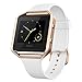 UMTELE Slim Band for Fitbit Blaze White with Rose Gold Frame