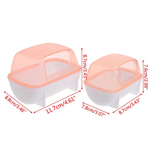 Sarora - Hamster Bathroom Sauna Room Pet Small Animals Rabbit Chinchilla Toilets Cleaning(Color Random)