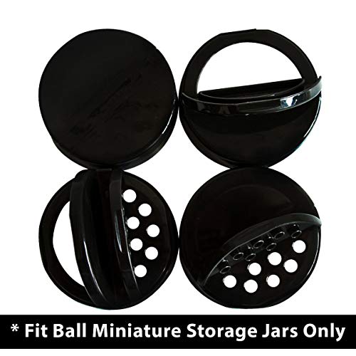 reCAP Mason Jars Lid Mini Shaker Caps, Miniature Mouth Black 4 Pack