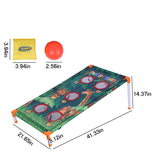 Wotryit Plastic Premium Cornhole Set - Bean Bag Toss Game with 1 Easy Transport Game Platforms with 3 Balls and 3 Sandbags