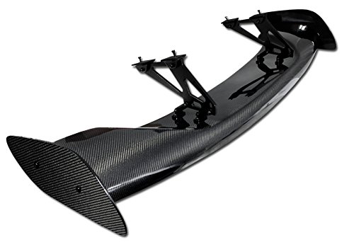 57" TYPE-3 Carbon Fiber Adjustable Rear Trunk GT-Style Spoiler Wing