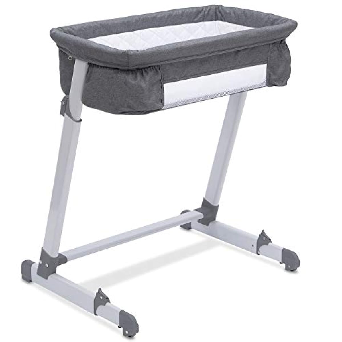 Baby Bedside Sleeper Crib Adjustable Height Portable Wheeled