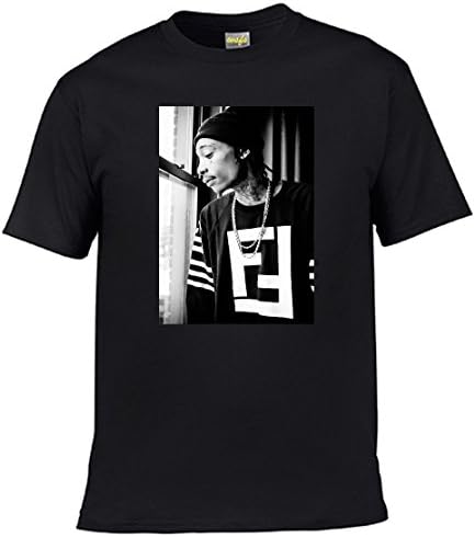 ALVA DIY tshirt Men's T-shirts Wiz Khalifa(S-Black)