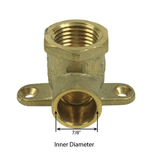 Libra Supply Lead Free 3/4 inch 90-Degree Female Drop Ear Elbow C x F, (click in for more size options) 3/4'', 3/4-inch Brass Pipe Fitting Plumbing Supply