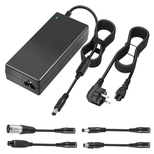 LabTEC Electric Bike Charger 42 V 2 A for 36 V 2 A 10S Li-on Battery Charger Scooter, Electric Bike Adapter Hoverboard Scooter Ninebot Xiaomi 365 4 in 1 Universal Connectors