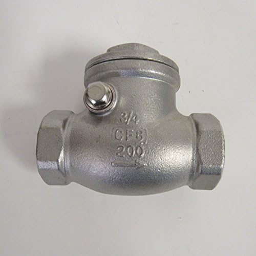 3/4 Inch Horizontal Swing Check Valve, 304 Stainless Steel, FNPT Thread