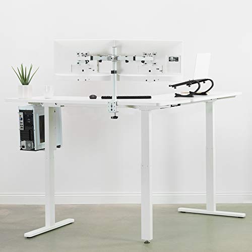 VIVO Electric MultiMotor Height Adjustable Corner 3 Leg Standing Desk