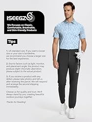ISEEGZ Mens Golf Shirt Short Sleeve Funny Print