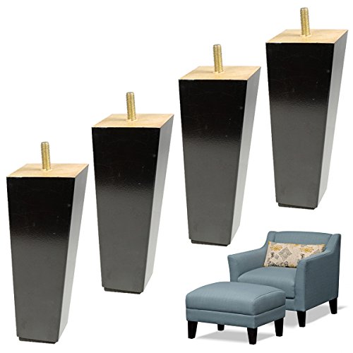 6'' Tapered Wood Furniture Legs DIY Sofa Legs Loveseat Ottoman