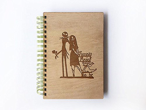 Wedding Guest book (wood) - notebook - Jack and Sally Simply Meant to Be