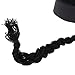 Baoblaze Set of 2pcs Fashion Adults Men Black Chinese Oriental Cap With Ponytail Party Cosplay Hats Stage Performance Props