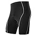 Men’s Cycling Shorts with 3D Pad - 8 Panels Anatomic, Jet Black with Classic Design (XL, Black)